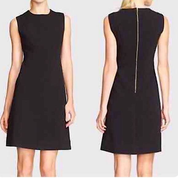 Kate Spade Sicily Sleeveless Crepe A-line Back Zip Black Dress 2 - Picture 1 of 7